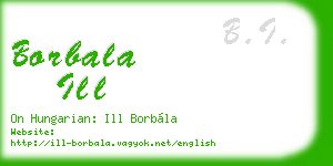 borbala ill business card