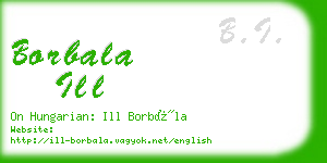 borbala ill business card